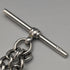 Circa 1890 British Antique Sterling Silver Albert Chain 25g Sterling Silver Compass Fob